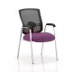 Portland Coloured Seat 4 Leg Mesh Back Visitor Chair